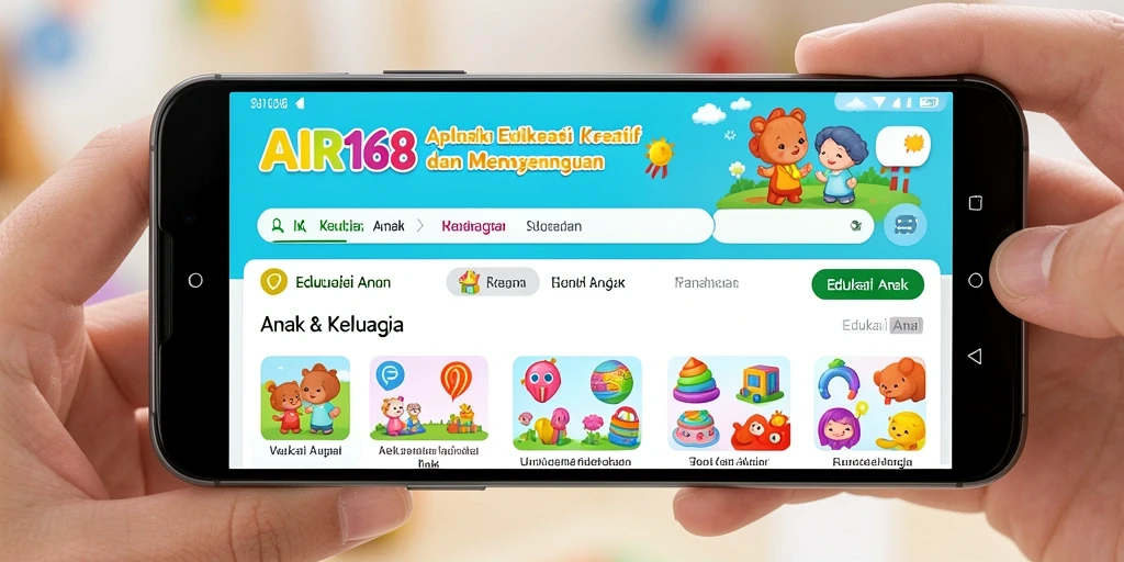 Tampilan antarmuka aplikasi AIR168 yang interaktif dan edukatif.