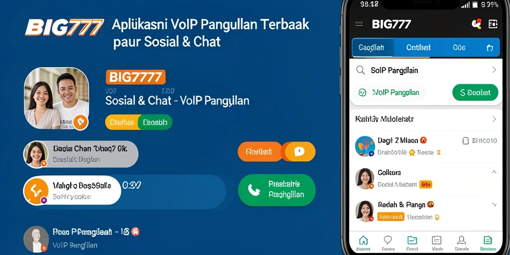 Tampilan antarmuka pengguna BIG777 untuk panggilan VoIP yang intuitif.