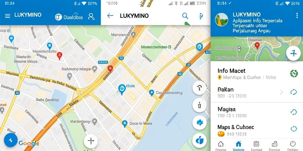 Antarmuka aplikasi LUKYMINO untuk info macet yang intuitif.