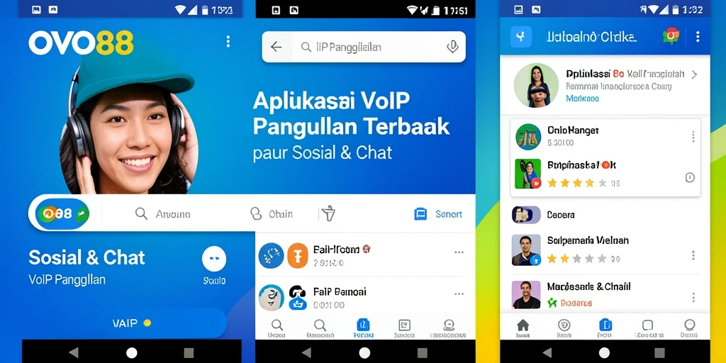 Antarmuka OVO88 yang intuitif untuk panggilan VoIP.