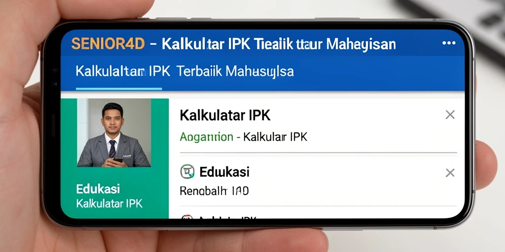 Tampilan antarmuka dari SENIOR4D sebagai Kalkulator IPK yang user-friendly.
