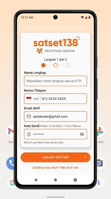 Panduan Lengkap Registrasi Akun satset138 untuk Android